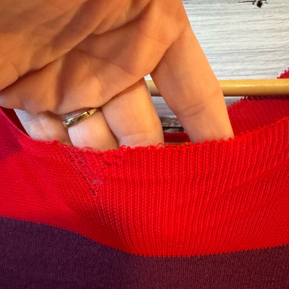 Tory Burch Vibrant Red and Deep Purple Blouse - Picture 2 of 6